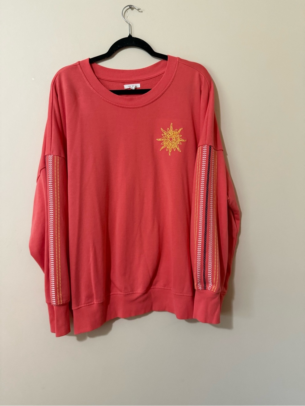Maurices Coral Crewneck Sweatshirt. PTP 30.